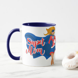 Tasse Super Maman en Cape de Pop Art de Bande Dess