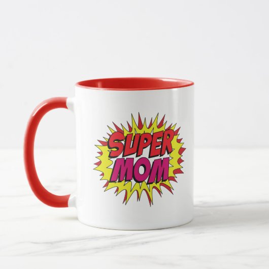 Tasse Super Maman Pop Art BD (Gauche)