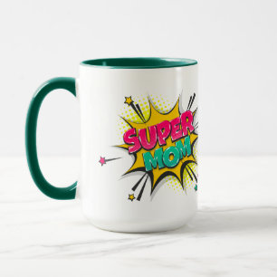 Tasse Super Maman Pop Art Comics