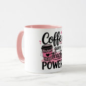 Tasse superpuissance de café pour enseignant (Devant gauche)