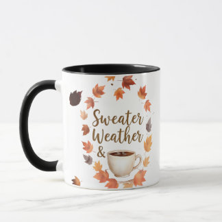 Tasse Sweater Weather & Café Chaud | Cadeau Cozy d