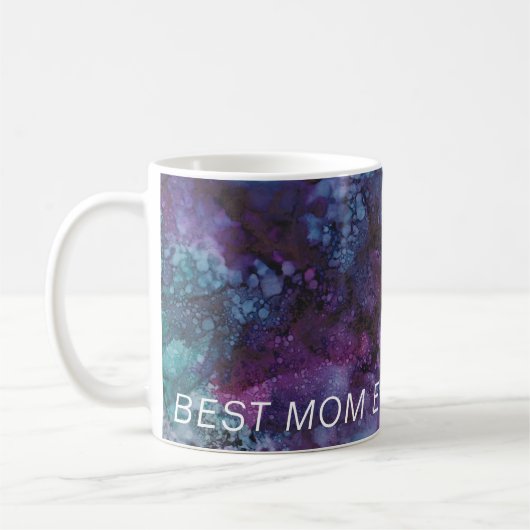Tasse "Tache d'encre violet-bleu" (Gauche)
