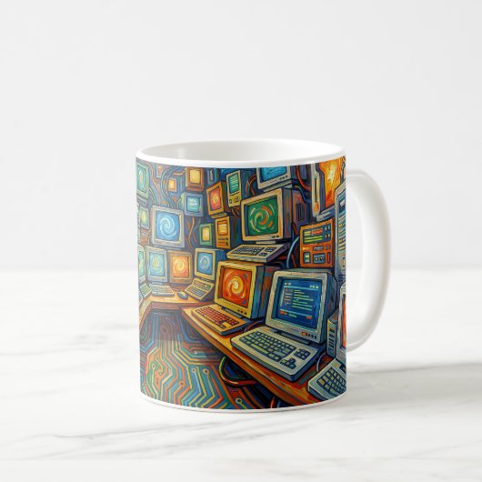 Tasse Tech Rêve de Code Rétro (Devant droit)