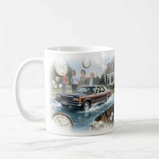 Tasse Temps, Argent et Changement (Gauche)
