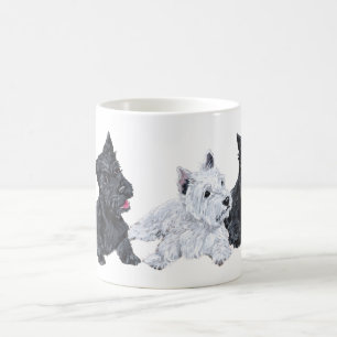 Tasse Terrier Écossais et West Highland White