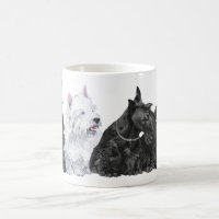 Tasse Terrier Écossais et West Highland White