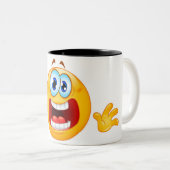 tasse terrifiée d'emoji (Devant droit)
