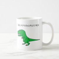 Tasse texturisée verte de Grumposaurus Rex