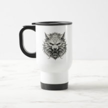 Tasse Thermique Personnalisée avec Visage de Loup