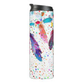 Tasse thermos à plumes boho (Tourné sur la droite)