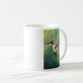 Tasse Throated rouge d'art de colibri (Devant droit)