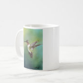 Tasse Throated rouge d'art de colibri (Devant gauche)
