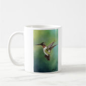 Tasse Throated rouge d'art de colibri (Gauche)