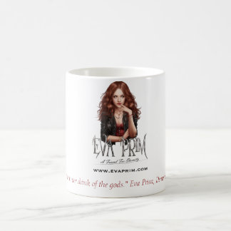Tasse tirée à quatre épingles de logo d'Eva