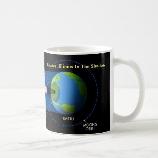 Tasse totale d'éclipse solaire pour Chester, (Droite)