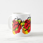 tasse ; touche de pomme (Devant gauche)