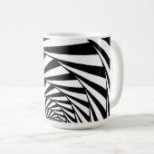 Tasse Tourbillon Spirale Noir et Blanc Abstrait (Devant droit)