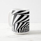 Tasse Tourbillon Spirale Noir et Blanc Abstrait (Devant gauche)