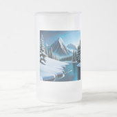 Tasse transparente avec une ville de glace comme a (Centre)