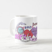 Tasse transparente de collage de Tumblr (Devant gauche)