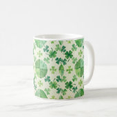Tasse Trèfle Aquarelle – Saint-Patrick Trèfle Vert (Devant droit)