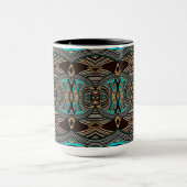 Tasse tribale abstraite des marées océaniques (Centre)