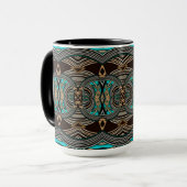 Tasse tribale abstraite des marées océaniques (Devant gauche)
