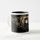 Tasse tribale noire de Faery de coeur de la (Devant gauche)
