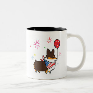Tasse tricolore CorgiThings de l'Amérique de