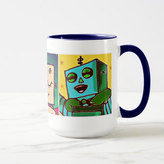 Tasse tricolore de robots (Droite)