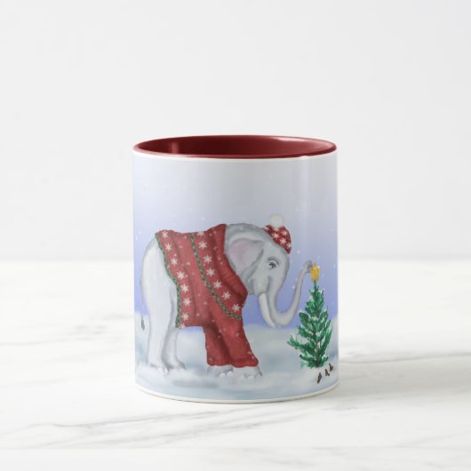 Tasse tricotée de chandail d'éléphant à (Centre)