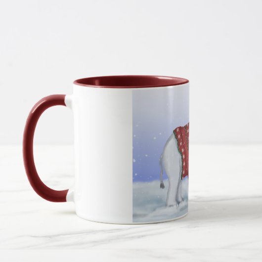 Tasse tricotée de chandail d'éléphant à (Gauche)