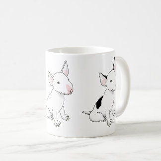 Tasse - trio de chiots bull terrier blancs