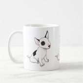 Tasse - trio de chiots bull terrier blancs (Gauche)