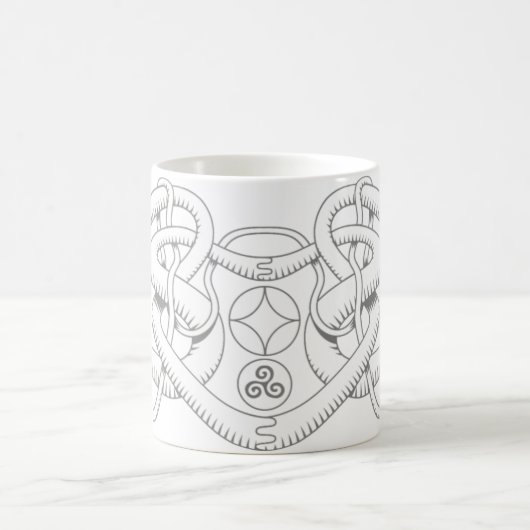 Tasse triple celtique de coeur (Centre)