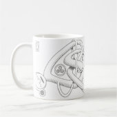Tasse triple celtique de coeur (Gauche)