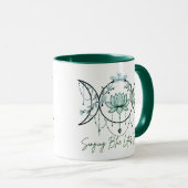 Tasse Triple Déesse & Lotus Vert (Devant droit)