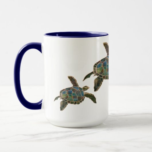 Tasse - trois tortues de mer (Gauche)