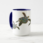 Tasse - trois tortues de mer (Devant gauche)