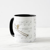 Tasse - trombone (tenor) avec la musique de (Devant gauche)