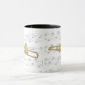 Tasse - trombone (valved) avec la musique de (Centre)