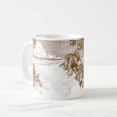 Tasse Tropical Beach Palmiers Vintage (Devant gauche)