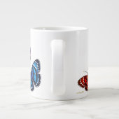 Tasse tropicale colorée d'éléphant de papillons (Dos)