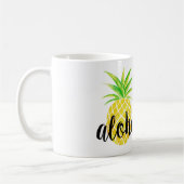 Tasse tropicale d'aquarelle d'ananas Aloha (Gauche)