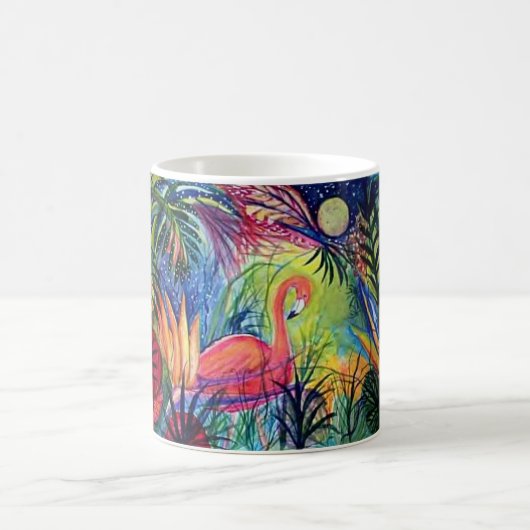 Tasse tropicale de Flamant rose rose (Centre)