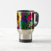 tasse tropicale de voyage de fleurs (Devant droit)