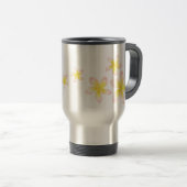 Tasse tropicale de voyage de Plumeria d'aquarelle (Devant droit)