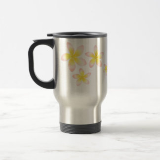 Tasse tropicale de voyage de Plumeria d'aquarelle