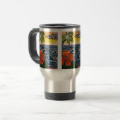 Tasse tropicale de voyage de vagues (Devant gauche)