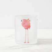 Tasse tropicale en verre givré de Flamant rose (Centre)